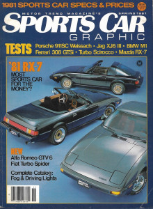 SPORTS CAR GRAPHIC 1981 SPRING - BMW M1,ALFA GTV6,RX-7,308 GTSi,TURBO SCIROCCO